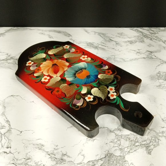 Bavarian Hand Painted Wall Decor Cutting Board Vintage - Picture 5 of 9